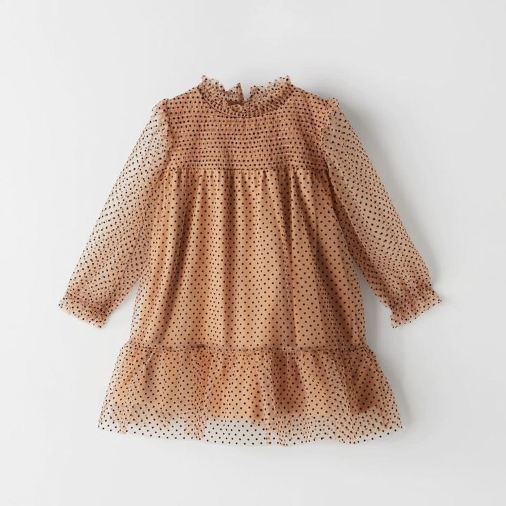 ZARA Girls Tulle Polka Dot Dress | Size 3–4Y (104)